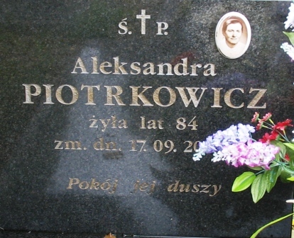 Aleksandra Piotrkowicz 1919 Mińsk Mazowiecki - Grobonet - Wyszukiwarka osób pochowanych